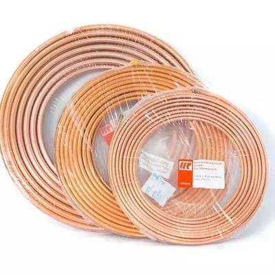 ASTM B280 Bakır Boru Boru Bobin 3/8&quot; 50FT / Rulo C10920 Cu