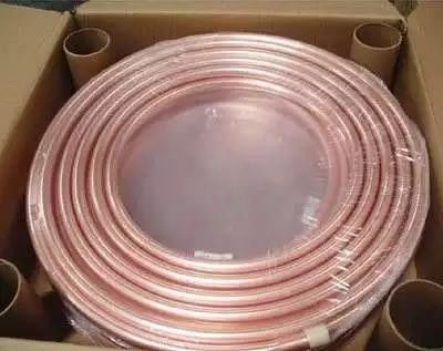 ASTM B280 Bakır Boru Boru Bobin 3/8&quot; 50FT / Rulo C10920 Cu