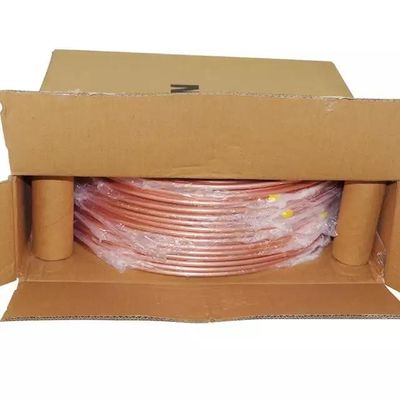 ASTM C12200 Soğutma Ekipmanları İçin Parlak Bakır Boru Boru Bobini 150mm