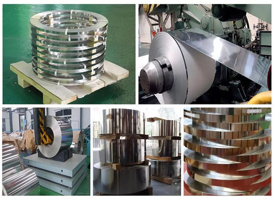 BA 2B 2D 4K Yüzey Paslanmaz Çelik Şeritler SS303 Molibden Metal DIN JIS Serbest Kesme İçerir